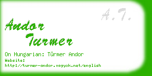 andor turmer business card